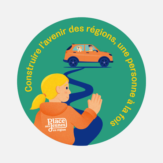 L'Autocollant Place Aux Jeunes – Paquet de 25